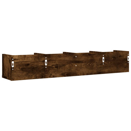 Armoires murales 2pcs chêne fumé 99x18x16,5cm bois d'ingénierie