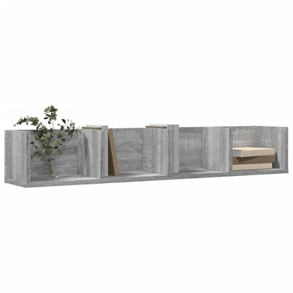 Armoires murales 2 pcs sonoma gris 99x18x16,5cm bois ingénierie