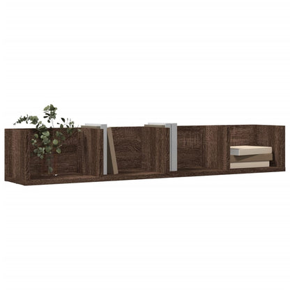 Armoires murales 2pcs chêne marron 99x18x16,5cm bois ingénierie