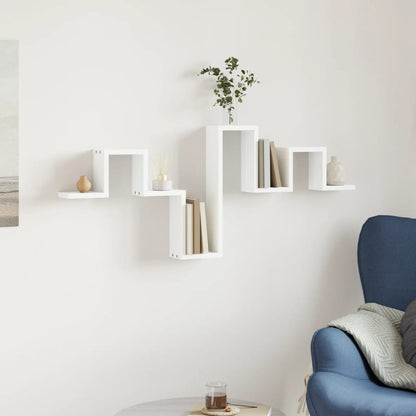 Étagère murale blanc 104,5x10x43 cm bois d'ingénierie