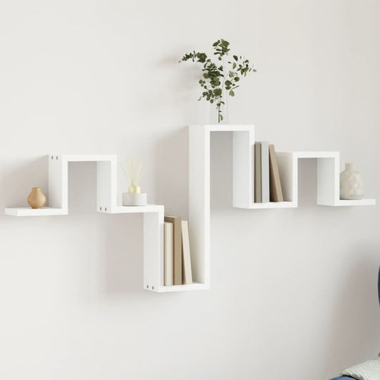 Étagère murale blanc 104,5x10x43 cm bois d'ingénierie