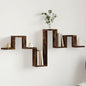 Étagère murale chêne fumé 104,5x10x43 cm bois d'ingénierie