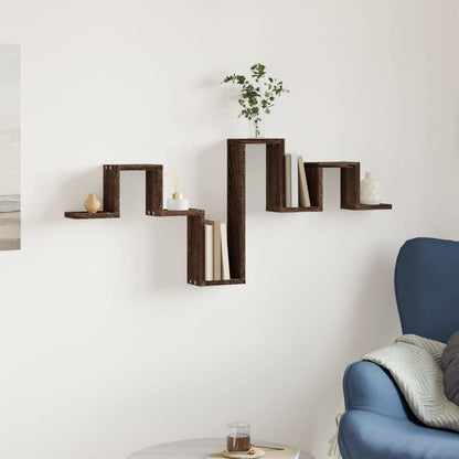 Étagère murale chêne marron 104,5x10x43 cm bois d'ingénierie