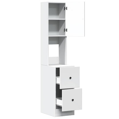 Mueble de cocina blanco 35x50x180 cm madera de ingeniería