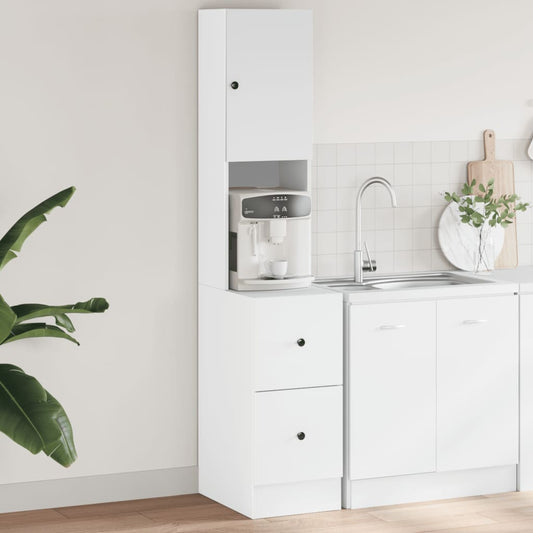 Mueble de cocina blanco 35x50x180 cm madera de ingeniería