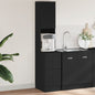 Mueble de cocina negro 35x50x180 cm madera de ingeniería
