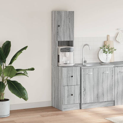 Mueble de cocina Sonoma gris 35x50x180 cm madera de ingeniería