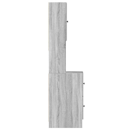 Mueble de cocina Sonoma gris 35x50x180 cm madera de ingeniería
