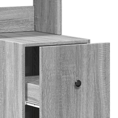 Mueble de cocina Sonoma gris 35x50x180 cm madera de ingeniería