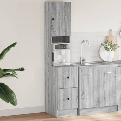 Mueble de cocina Sonoma gris 35x50x180 cm madera de ingeniería