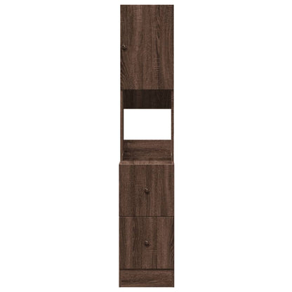 Mueble de cocina de roble marrón 35x50x180 cm madera de ingeniería