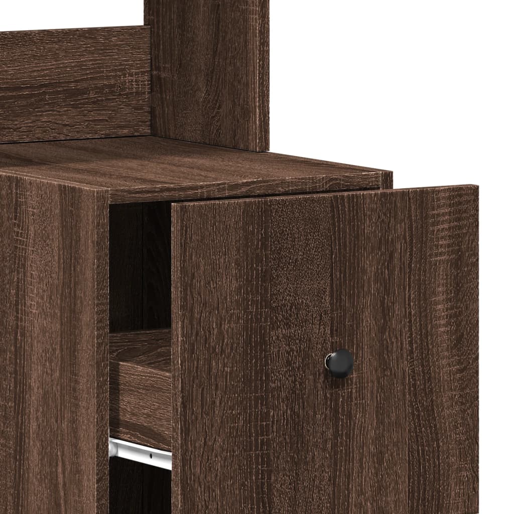 Mueble de cocina de roble marrón 35x50x180 cm madera de ingeniería