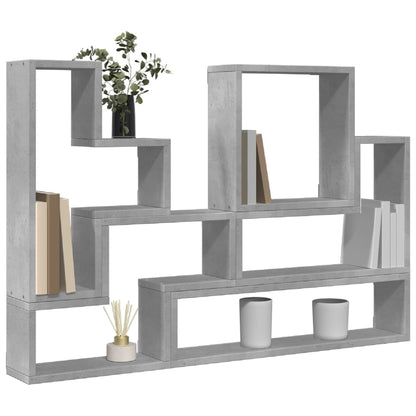 Étagère murale gris béton 96x12x64 cm bois d'ingénierie