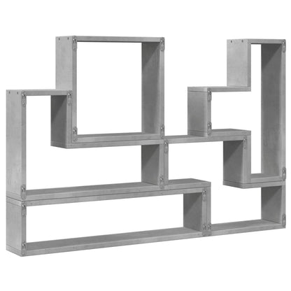 Étagère murale gris béton 96x12x64 cm bois d'ingénierie