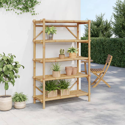 Étagère à 5 niveaux 100x40x150 cm bambou