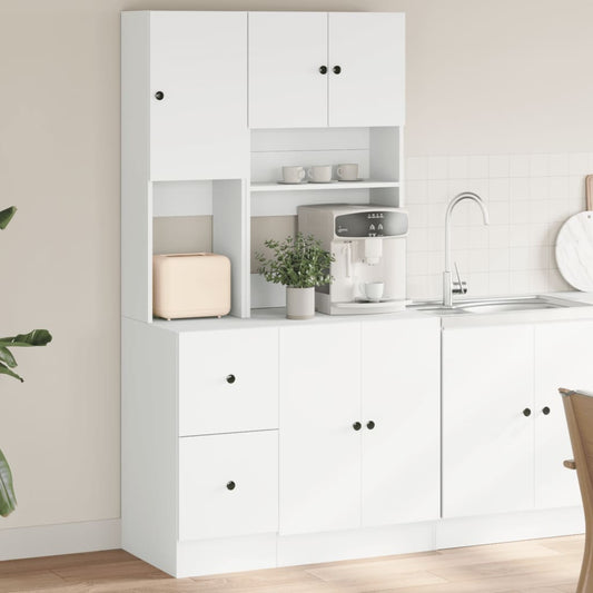 Mueble de cocina blanco 95x50x180 cm madera contrachapada