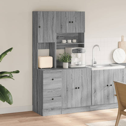 Mueble de cocina Sonoma gris 95x50x180 cm madera de ingeniería