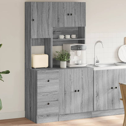 Mueble de cocina Sonoma gris 95x50x180 cm madera de ingeniería