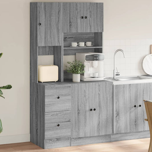 Mueble de cocina Sonoma gris 95x50x180 cm madera de ingeniería