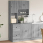 Mueble de cocina Sonoma gris 95x50x180 cm madera de ingeniería