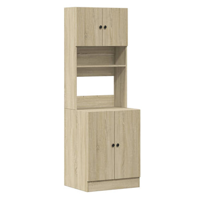 Mueble de cocina de roble Sonoma 60x50x180 cm madera de ingeniería