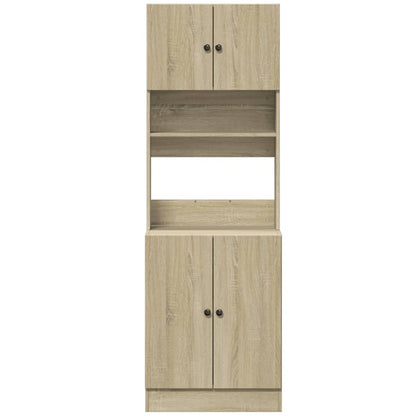 Mueble de cocina de roble Sonoma 60x50x180 cm madera de ingeniería