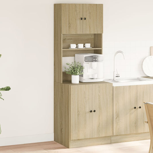 Mueble de cocina de roble Sonoma 60x50x180 cm madera de ingeniería