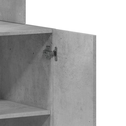 Mueble de cocina gris hormigón 60x50x180 cm madera de ingeniería