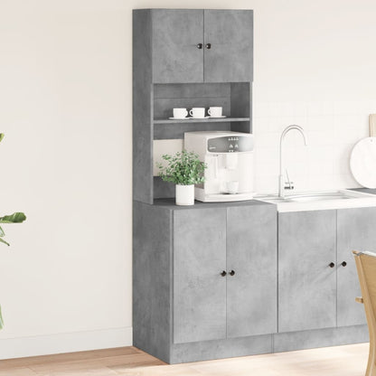 Mueble de cocina gris hormigón 60x50x180 cm madera de ingeniería