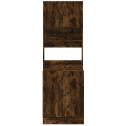 Mueble de cocina de roble ahumado 60x50x180 cm madera de ingeniería