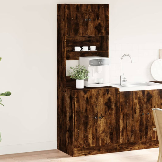 Mueble de cocina de roble ahumado 60x50x180 cm madera de ingeniería