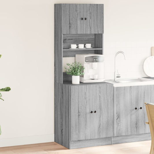 Mueble de cocina Sonoma gris 60x50x180 cm madera de ingeniería