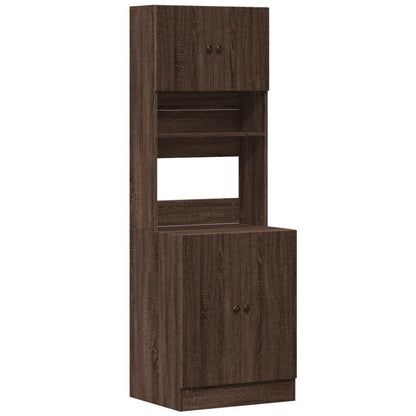 Mueble de cocina de roble marrón 60x50x180 cm madera de ingeniería