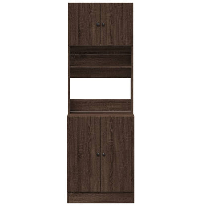 Mueble de cocina de roble marrón 60x50x180 cm madera de ingeniería