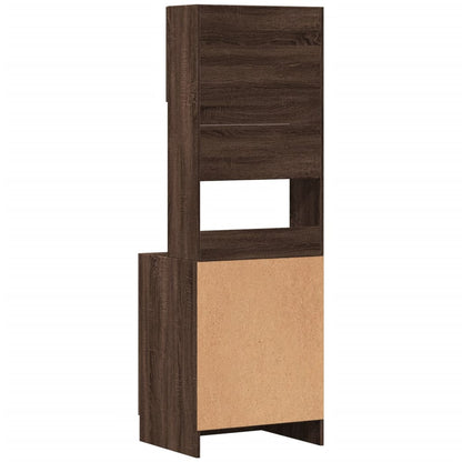 Mueble de cocina de roble marrón 60x50x180 cm madera de ingeniería