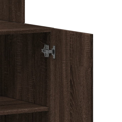 Mueble de cocina de roble marrón 60x50x180 cm madera de ingeniería