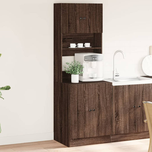 Mueble de cocina de roble marrón 60x50x180 cm madera de ingeniería