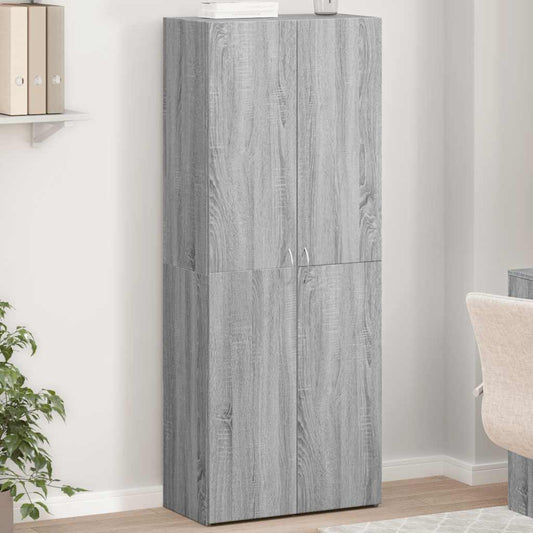 Armoire de classement sonoma gris 60x32x153cm bois d'ingénierie