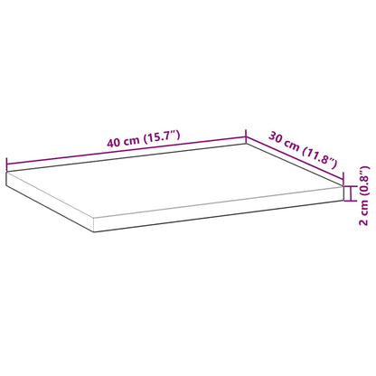 Étagères flottantes 2 pcs 40x30x2 cm acacia massif non traité