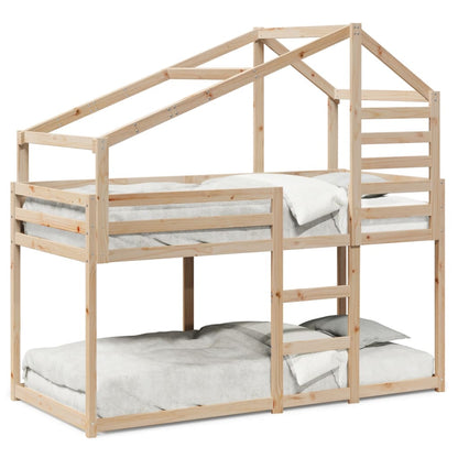 Lit superposé sans matelas 90x190 cm bois de pin massif