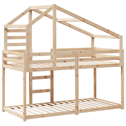 Lit superposé sans matelas 90x190 cm bois de pin massif