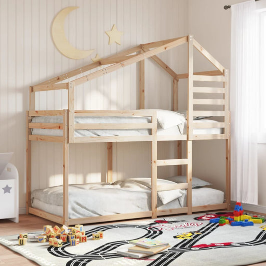 Lit superposé sans matelas 90x190 cm bois de pin massif
