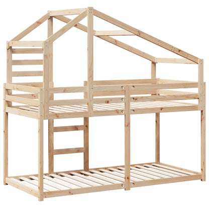 Lit superposé sans matelas 75x190 cm bois de pin massif