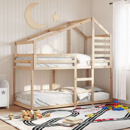 Lit superposé sans matelas 90x190 cm bois de pin massif