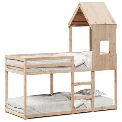 Lit superposé sans matelas 80x200 cm bois de pin massif