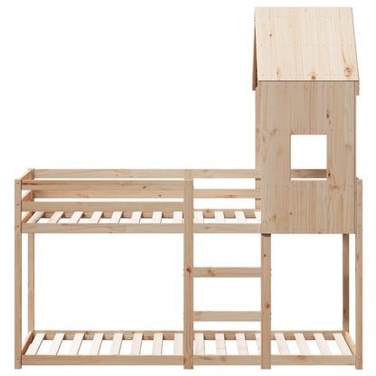 Lit superposé sans matelas 80x200 cm bois de pin massif