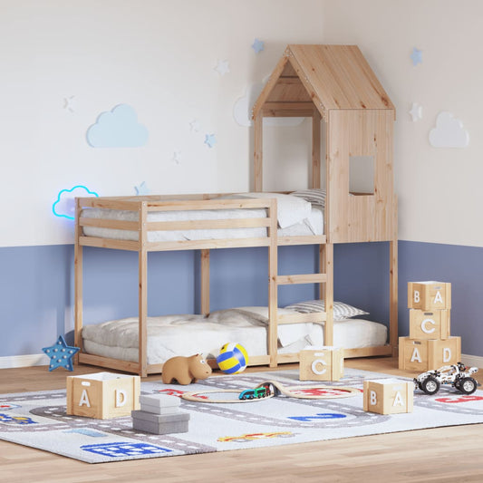 Lit superposé sans matelas 80x200 cm bois de pin massif