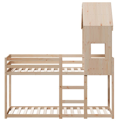 Lit superposé sans matelas 75x190 cm bois de pin massif