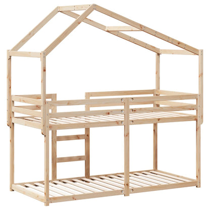 Lit superposé sans matelas 75x190 cm bois de pin massif