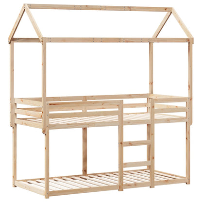 Lit superposé sans matelas 80x200 cm bois de pin massif